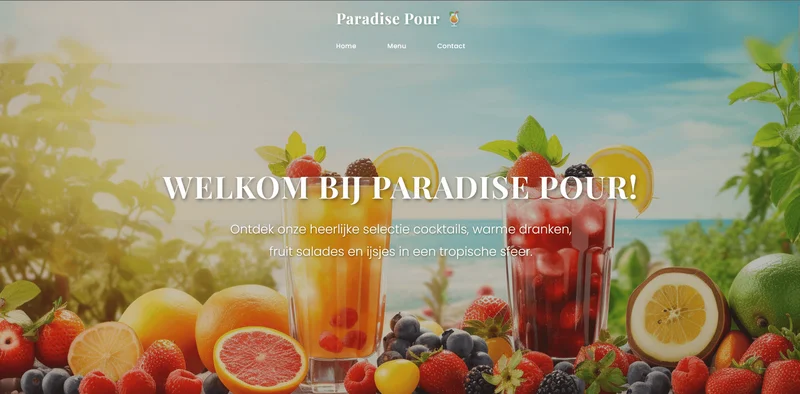 Paradise Pour Website